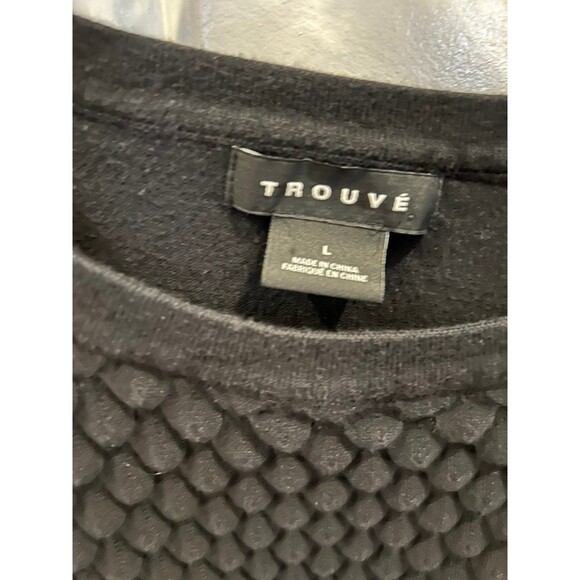 Trouve Black Knit Top, Large - Picture 2 of 6